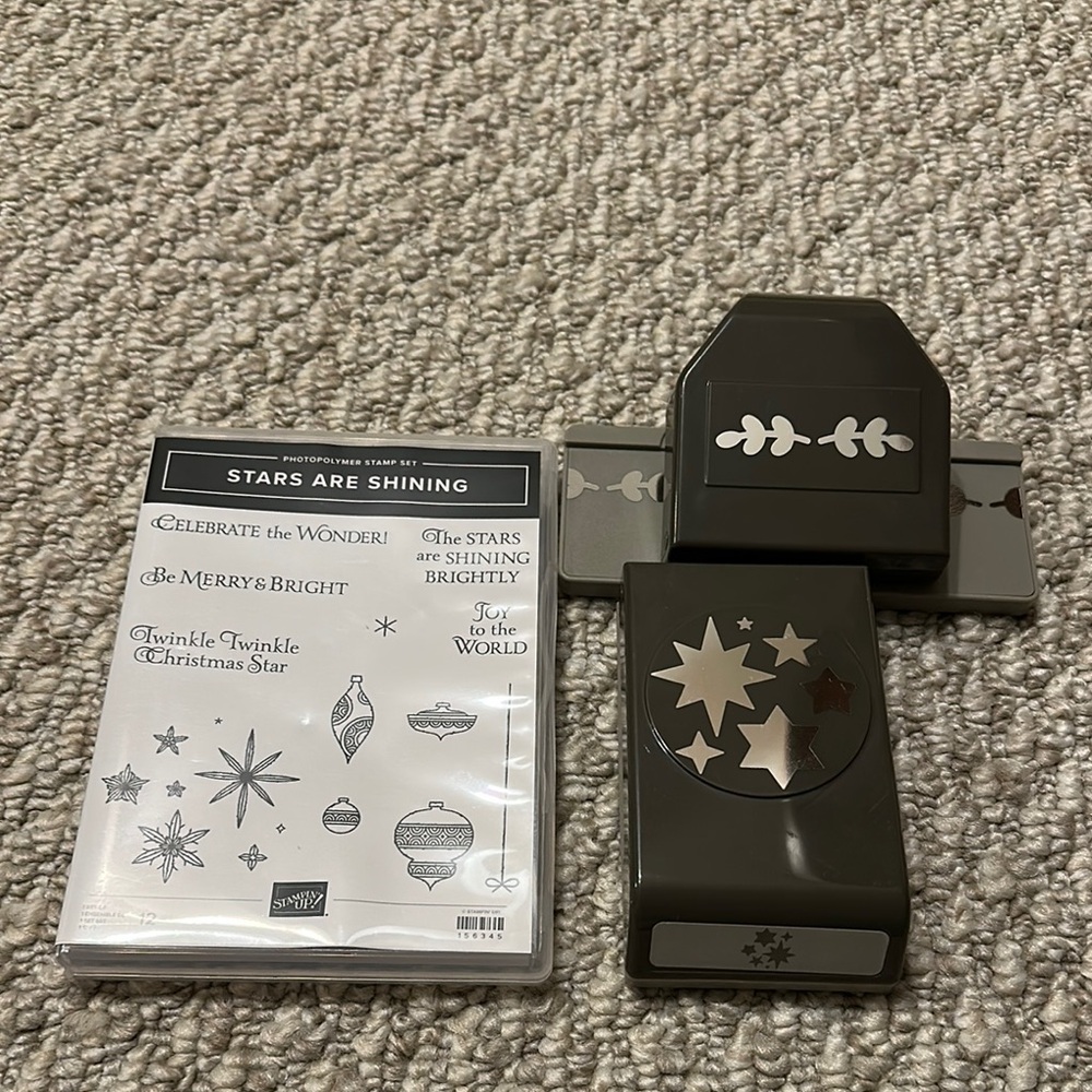 Stamping Up Ink stamps and 2 Punches